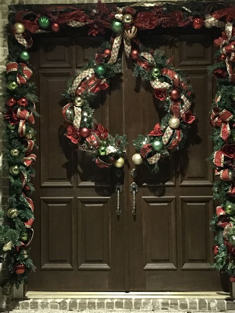 wreaths for double doors|split wreath double french door.